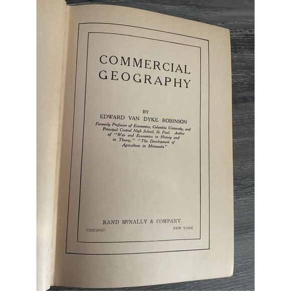1928 Hardback Commercial Geography by Edward Van Dyke Robinson ☀️💕 - Picture 6 of 12